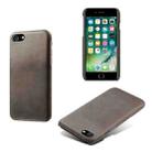 For iPhone SE 2022 / SE 2020 / 8 / 7 Calf Texture PC + PU Phone Case(Grey) - 1