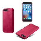 Calf Texture PC + PU Phone Case For iPhone 8 Plus & 7 Plus(Rose Red) - 1