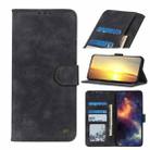For Samsung Galaxy A13 4G Antelope Texture Magnetic Buckle Leather Phone Case(Black) - 1