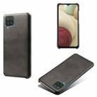 Calf Texture  PC + PU Phone Case For Samsung Galaxy A12(Black) - 1