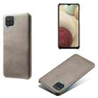Calf Texture  PC + PU Phone Case For Samsung Galaxy A12(Grey) - 1