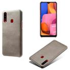 Calf Texture  PC + PU Phone Case For Samsung Galaxy A20s(Grey) - 1