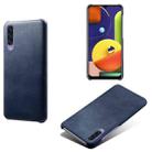 Calf Texture  PC + PU Phone Case For Samsung Galaxy A50(Blue) - 1