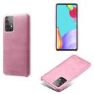 Calf Texture  PC + PU Phone Case For Samsung Galaxy A52 5G(Pink) - 1