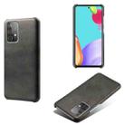 Calf Texture  PC + PU Phone Case For Samsung Galaxy A52 5G(Black) - 1