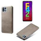 Calf Texture  PC + PU Phone Case For Samsung Galaxy F42 5G(Grey) - 1