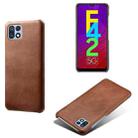 Calf Texture  PC + PU Phone Case For Samsung Galaxy F42 5G(Brown) - 1