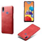 Calf Texture  PC + PU Phone Case For Samsung Galaxy M01S(Red) - 1
