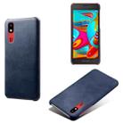 Calf Texture  PC + PU Phone Case For Samsung Galaxy A2 Core(Blue) - 1