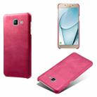 Calf Texture  PC + PU Phone Case For Samsung Galaxy A9 Pro(Rose Red) - 1