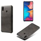 Calf Texture  PC + PU Phone Case For Samsung Galaxy A20e(Black) - 1