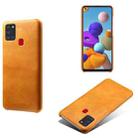 Calf Texture  PC + PU Phone Case For Samsung Galaxy A21S(Orange) - 1