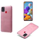 Calf Texture  PC + PU Phone Case For Samsung Galaxy A21S(Pink) - 1
