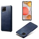 Calf Texture  PC + PU Phone Case For Samsung Galaxy A41(Blue) - 1