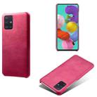 Calf Texture  PC + PU Phone Case For Samsung Galaxy A51 4G(Rose Red) - 1