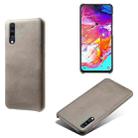 Calf Texture  PC + PU Phone Case For Samsung Galaxy A70(Grey) - 1