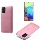 Calf Texture  PC + PU Phone Case For Samsung Galaxy A71 5G(Pink) - 1