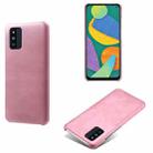 For Samsung Galaxy F52 5G Calf Texture  PC + PU Phone Case(Pink) - 1