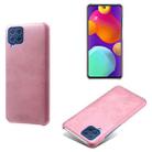 For Samsung Galaxy F62 / M62 Calf Texture  PC + PU Phone Case(Pink) - 1