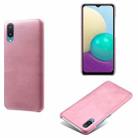 For Samsung Galaxy M02 / A02 Calf Texture  PC + PU Phone Case(Pink) - 1