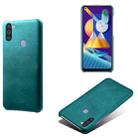 For Samsung Galaxy M11 Calf Texture  PC + PU Phone Case(Green) - 1