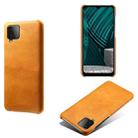 For Samsung Galaxy M12 Calf Texture  PC + PU Phone Case(Orange) - 1