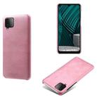For Samsung Galaxy M12 Calf Texture  PC + PU Phone Case(Pink) - 1