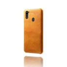 For Samsung Galaxy M21 2021 Calf Texture  PC + PU Phone Case(Orange) - 2