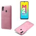 For Samsung Galaxy M21 2021 Calf Texture  PC + PU Phone Case(Pink) - 1