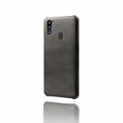 For Samsung Galaxy M21 2021 Calf Texture  PC + PU Phone Case(Black) - 2