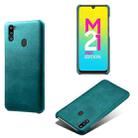 For Samsung Galaxy M21 2021 Calf Texture  PC + PU Phone Case(Green) - 1