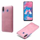 For Samsung Galaxy M30 Calf Texture  PC + PU Phone Case(Pink) - 1