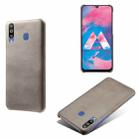 For Samsung Galaxy M30 Calf Texture  PC + PU Phone Case(Grey) - 1
