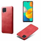 For Samsung Galaxy M32 Calf Texture  PC + PU Phone Case(Red) - 1