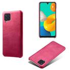 For Samsung Galaxy M32 Calf Texture  PC + PU Phone Case(Rose Red) - 1