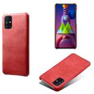 For Samsung Galaxy M51s Calf Texture  PC + PU Phone Case(Red) - 1