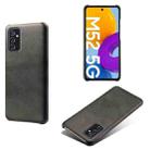 For Samsung Galaxy M52 5G Calf Texture  PC + PU Phone Case(Black) - 1