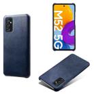 For Samsung Galaxy M52 5G Calf Texture  PC + PU Phone Case(Blue) - 1