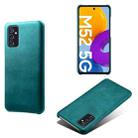 For Samsung Galaxy M52 5G Calf Texture  PC + PU Phone Case(Green) - 1
