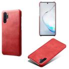 For Samsung Galaxy Note10+ Calf Texture  PC + PU Phone Case(Red) - 1