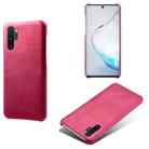 For Samsung Galaxy Note10+ Calf Texture  PC + PU Phone Case(Rose Red) - 1