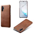 For Samsung Galaxy Note10+ Calf Texture  PC + PU Phone Case(Brown) - 1