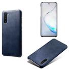 For Samsung Galaxy Note10 Calf Texture  PC + PU Phone Case(Blue) - 1