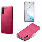 For Samsung Galaxy Note10 Calf Texture  PC + PU Phone Case(Rose Red) - 1