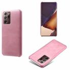 For Samsung Galaxy Note20 Ultra Calf Texture  PC + PU Phone Case(Pink) - 1