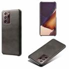 For Samsung Galaxy Note20 Ultra Calf Texture  PC + PU Phone Case(Black) - 1