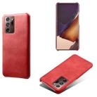For Samsung Galaxy Note20 Ultra Calf Texture  PC + PU Phone Case(Red) - 1