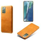 For Samsung Galaxy Note20 Calf Texture  PC + PU Phone Case(Orange) - 1