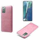 For Samsung Galaxy Note20 Calf Texture  PC + PU Phone Case(Pink) - 1