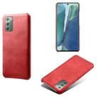 For Samsung Galaxy Note20 Calf Texture  PC + PU Phone Case(Red) - 1